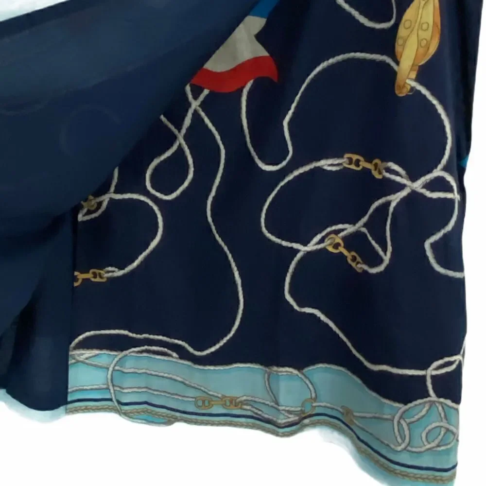 Charter Club Nautical Printed Sailor Wrap Skirt Size 6